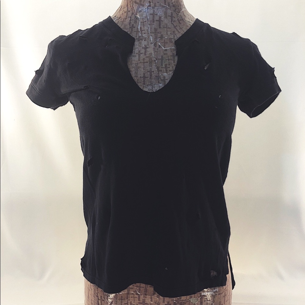 Helmut Lang Destroyed black tee - Picture 2 of 8